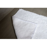 Aqualine CHENILL kúpeľňová predložka 50x80cm, 100% polyester, biela CH2011