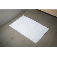 Aqualine CHENILL kúpeľňová predložka 50x80cm, 100% polyester, biela CH2011