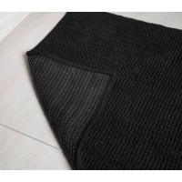 Aqualine CHENILL kúpeľňová predložka 50x80cm, 100% polyester, čierna CH2014