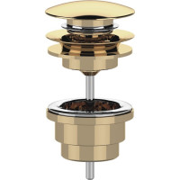 Sapho Umývadlová výpusť 5/4“, click-clack, veľká zátka, 10-65mm, zlato CV100217