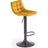 Barová stolička DÁŠENKA - horčicovo žltá - výškovo nastaviteľná