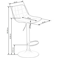Barová stolička DÁŠENKA - horčicovo žltá - výškovo nastaviteľná