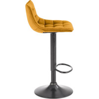 Barová stolička DÁŠENKA - horčicovo žltá - výškovo nastaviteľná