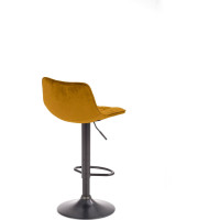Barová stolička DÁŠENKA - horčicovo žltá - výškovo nastaviteľná