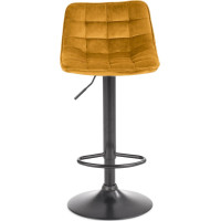 Barová stolička DÁŠENKA - horčicovo žltá - výškovo nastaviteľná