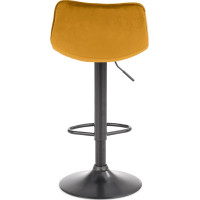 Barová stolička DÁŠENKA - horčicovo žltá - výškovo nastaviteľná