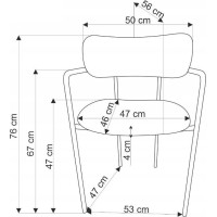 Jedálenské kresielko MASON - krémové