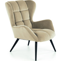 Kreslo ORION - čalúnené - béžové/čierne