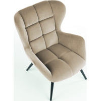 Kreslo ORION - čalúnené - béžové/čierne