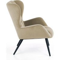 Kreslo ORION - čalúnené - béžové/čierne