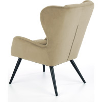 Kreslo ORION - čalúnené - béžové/čierne