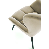 Kreslo ORION - čalúnené - béžové/čierne