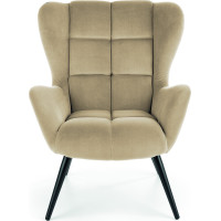 Kreslo ORION - čalúnené - béžové/čierne