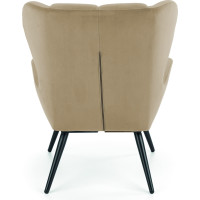 Kreslo ORION - čalúnené - béžové/čierne