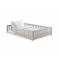 Detská Montessori posteľ z masívu borovice BETTY - 200x140 cm - KAŠMIEROVÁ