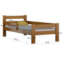 Detská posteľ z masívu PAVLÍK MAX - 180x80 cm