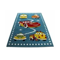 Detský koberec Autíčka - modrý