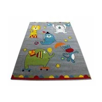 Detský koberec Veselý cirkus - sivý