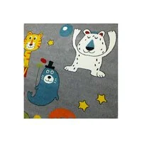 Detský koberec Veselý cirkus - sivý