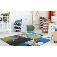 Detský koberec Pirátska loď - modrý