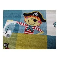 Detský koberec Pirátska loď - modrý