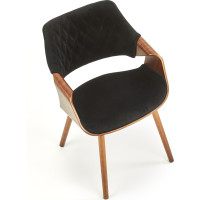 Jedálenská stolička KIA - čierna/orech