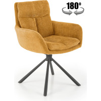 Jedálenské otočné kresielko HAYES - horčicovo žlté