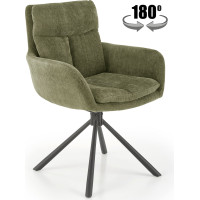 Jedálenské otočné kresielko HAYES - olivovo zelené