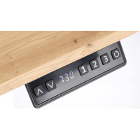 Písací stôl KEVIN s nastaviteľnou výškou - dub artisan/čierny