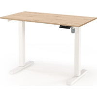 Písací stôl KEVIN s nastaviteľnou výškou - dub artisan/čierny