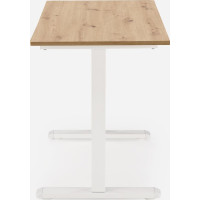 Písací stôl KEVIN s nastaviteľnou výškou - dub artisan/čierny