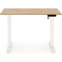 Písací stôl KEVIN s nastaviteľnou výškou - dub artisan/čierny