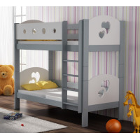 Detská poschodová posteľ z masívu MOLI (2) - 180x80 cm