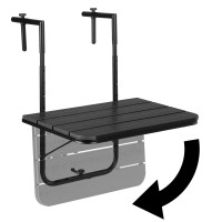 Závesný stolík na balkón ARETTO - čierny