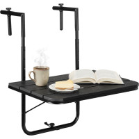 Závesný stolík na balkón ARETTO - čierny