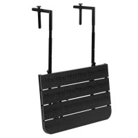 Závesný stolík na balkón ARETTO - čierny