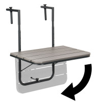 Závesný stolík na balkón ARETTO - šedý