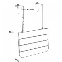 Závesný stolík na balkón ARETTO - šedý