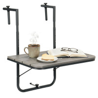 Závesný stolík na balkón ARETTO - šedý