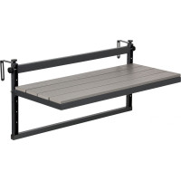 Závesný stolík na balkón AGATTI BIS STONEWOOD - šedý