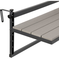 Závesný stolík na balkón AGATTI BIS STONEWOOD - šedý