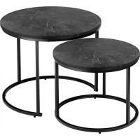 Konferenčný stolík GALEN SMALL - grafitový mramor/čierny