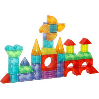 Svietiaca LED magnetická 3D stavebnica - 134 prvkov