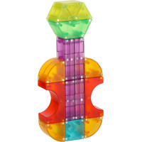 Svietiaca LED magnetická 3D stavebnica - 134 prvkov