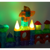 Svietiaca LED magnetická 3D stavebnica - 134 prvkov