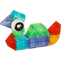 Svietiaca LED magnetická 3D stavebnica - 64 prvkov