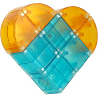 Svietiaca LED magnetická 3D stavebnica - 64 prvkov