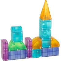 Svietiaca LED magnetická 3D stavebnica - 64 prvkov