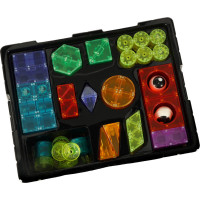 Svietiaca LED magnetická 3D stavebnica - 64 prvkov