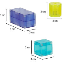 Svietiaca LED magnetická 3D stavebnica - 64 prvkov